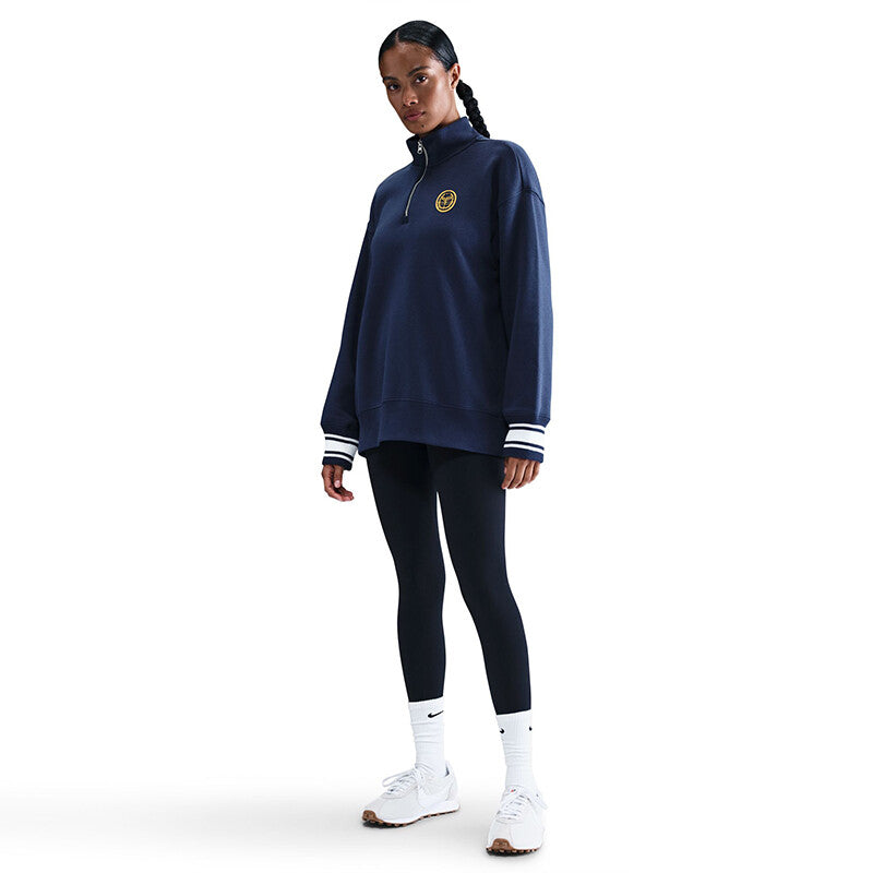 Nike Phoenix Fleece Long Sleeve 1/4 Zip (W) (Midnight Navy) Nike