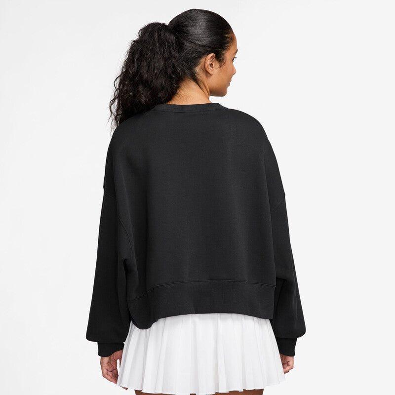 Nike Court Heritage Phoenix Fleece Crew Sweatshirt Ii (W) (Black) Nike CN815P-BLK-XS