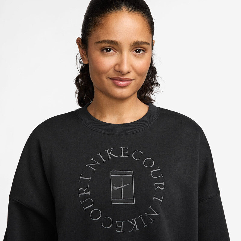 Nike Court Heritage Phoenix Fleece Crew Sweatshirt Ii (W) (Black) Nike CN815P-BLK-XS