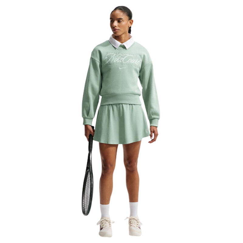 Nike Court French Terry Crew Neck Sweatshirt (W) (Steam) Nike