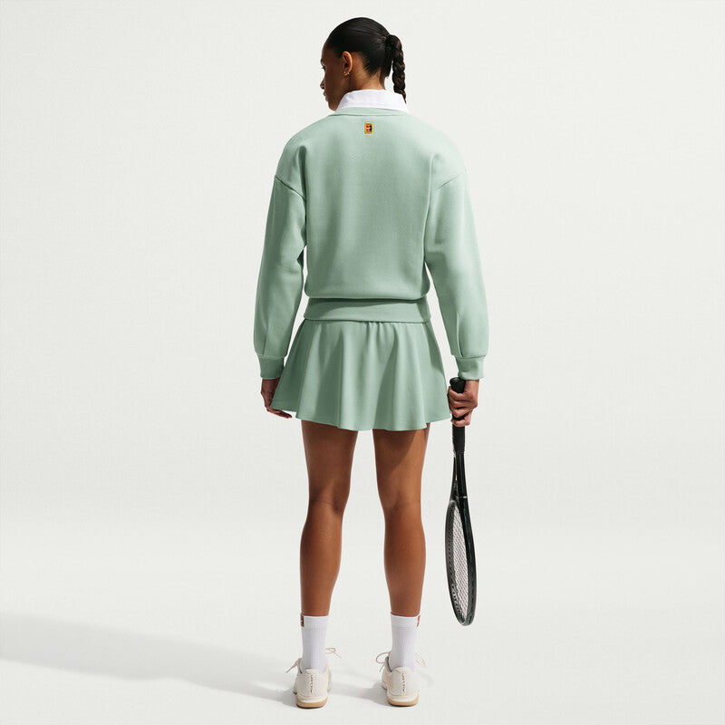 Nike Court French Terry Crew Neck Sweatshirt (W) (Steam) Nike
