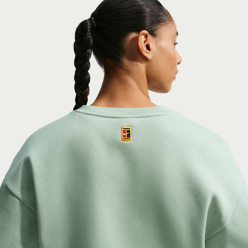 Nike Court French Terry Crew Neck Sweatshirt (W) (Steam) Nike
