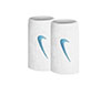 Nike Tennis Premier Double Wristbands (2X) (White/Blue)