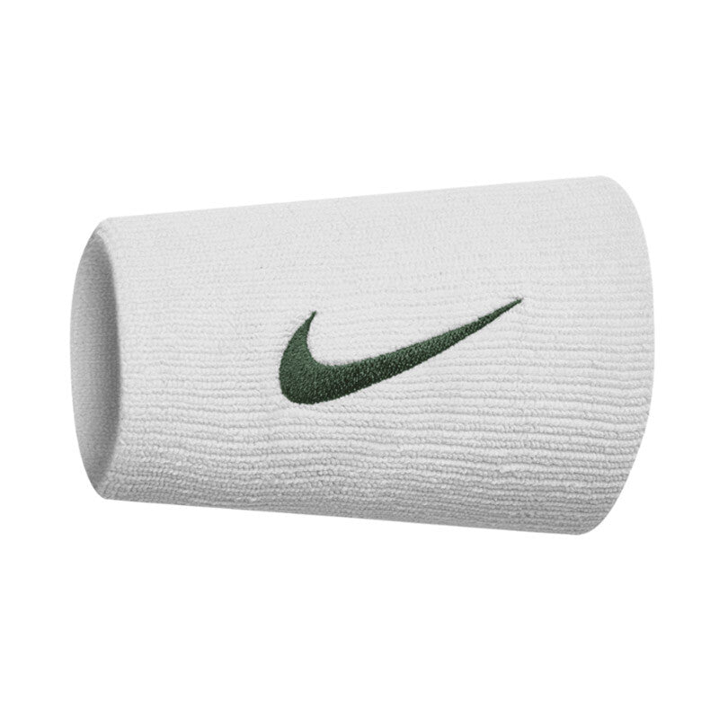 Nike Tennis Premier Double Wristbands (2X) (White/Gorge Green) Nike CN988F-WHT-OS