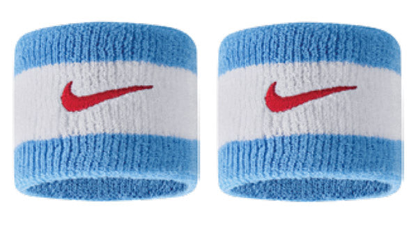 Nike Wristbands (2X)(Wht,Blu,Red)