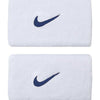 Nike Double Wristbands (2X) (White/Navy)