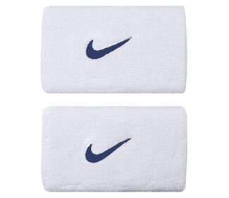 Nike Double Wristbands (2X) (White/Navy)