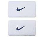 Nike Double Wristbands (2X) (White/Navy)