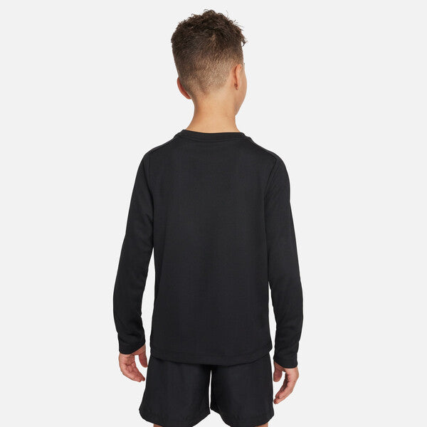 Nike Dri-Fit Multi+ Boys Long Sleeve Top (Black)