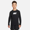 Nike Dri-Fit Multi+ Boys Long Sleeve Top (Black)