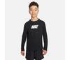 Nike Dri-Fit Multi+ Boys Long Sleeve Top (Black)