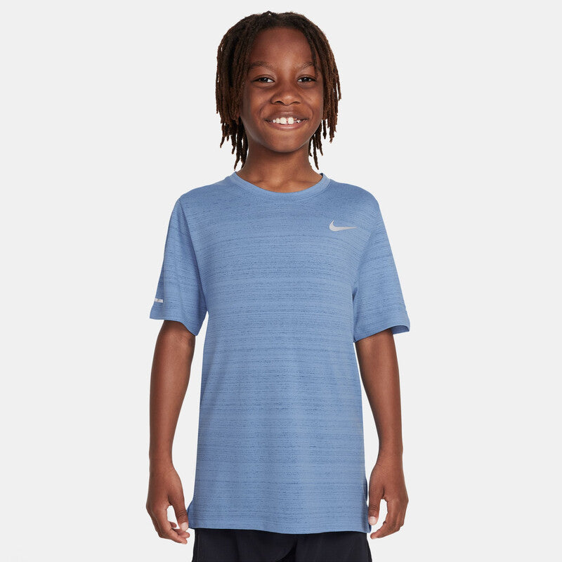 Nike Dri-Fit Miler Boys Short Sleeve Top (Blue Beyond) Nike