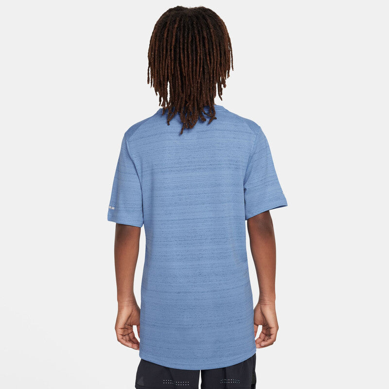 Nike Dri-Fit Miler Boys Short Sleeve Top (Blue Beyond) Nike