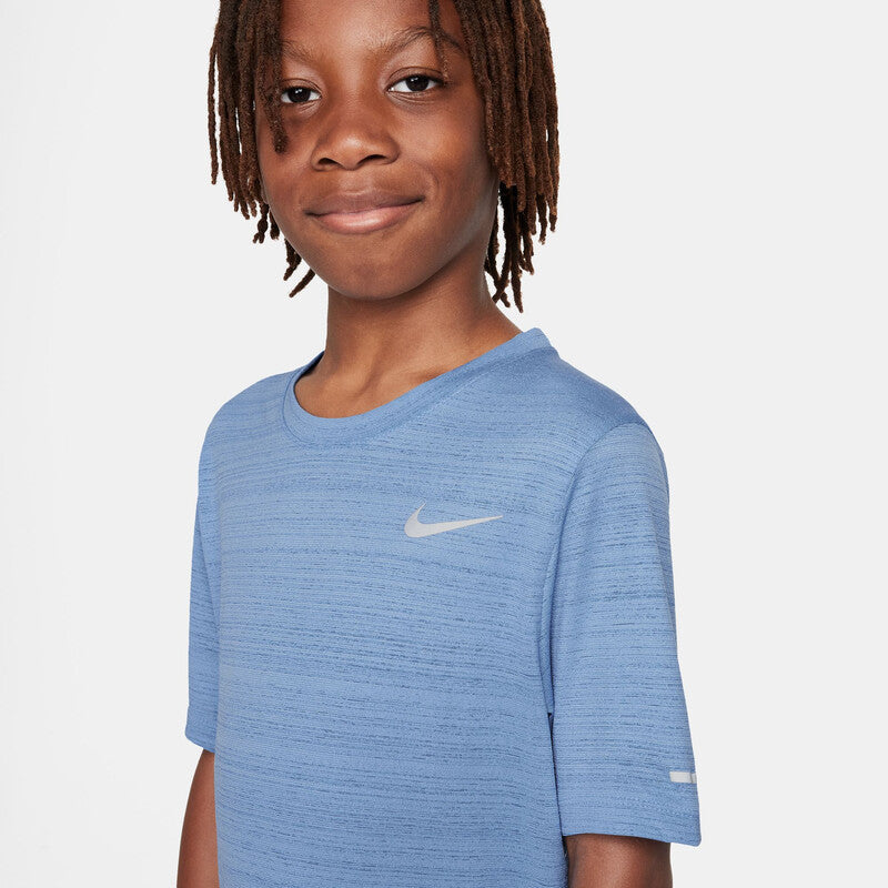 Nike Dri-Fit Miler Boys Short Sleeve Top (Blue Beyond) Nike