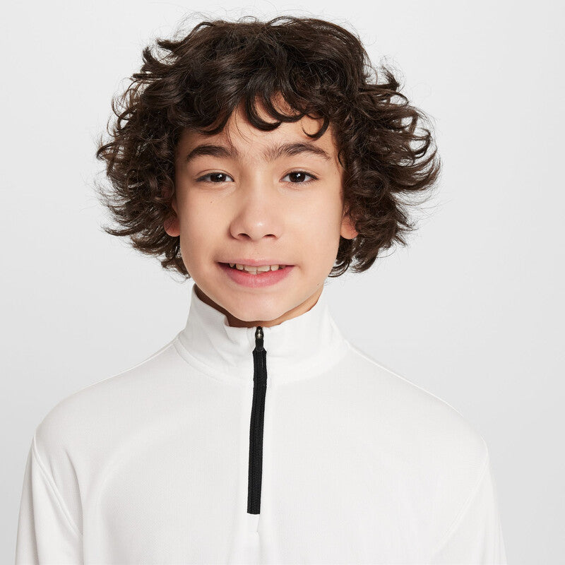 Nike Multi Uv Long Sleeve 1/2 Zip Boys Top (White) Nike CNB11L-WHT-S