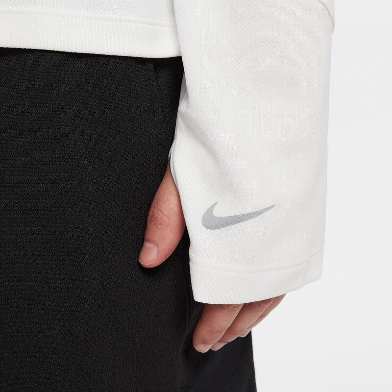 Nike Multi Uv Long Sleeve 1/2 Zip Boys Top (White) Nike CNB11L-WHT-S