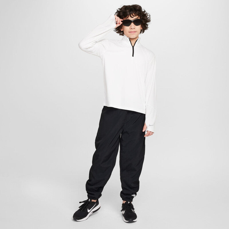 Nike Multi Uv Long Sleeve 1/2 Zip Boys Top (White) Nike CNB11L-WHT-S