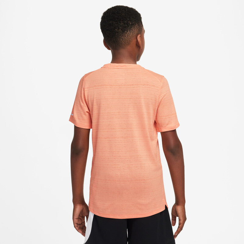 Nike Dri-Fit Miler Boys Short Sleeve Top (Apricot Agate) Nike