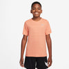 Nike Dri-Fit Miler Boys Short Sleeve Top (Apricot Agate) Nike