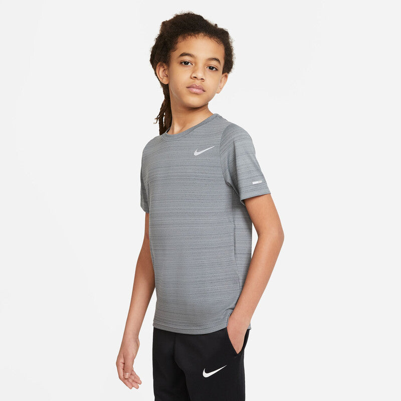 Nike Dri-Fit Miler Boys' Short Sleeve Top (Lt Crimson) Nike