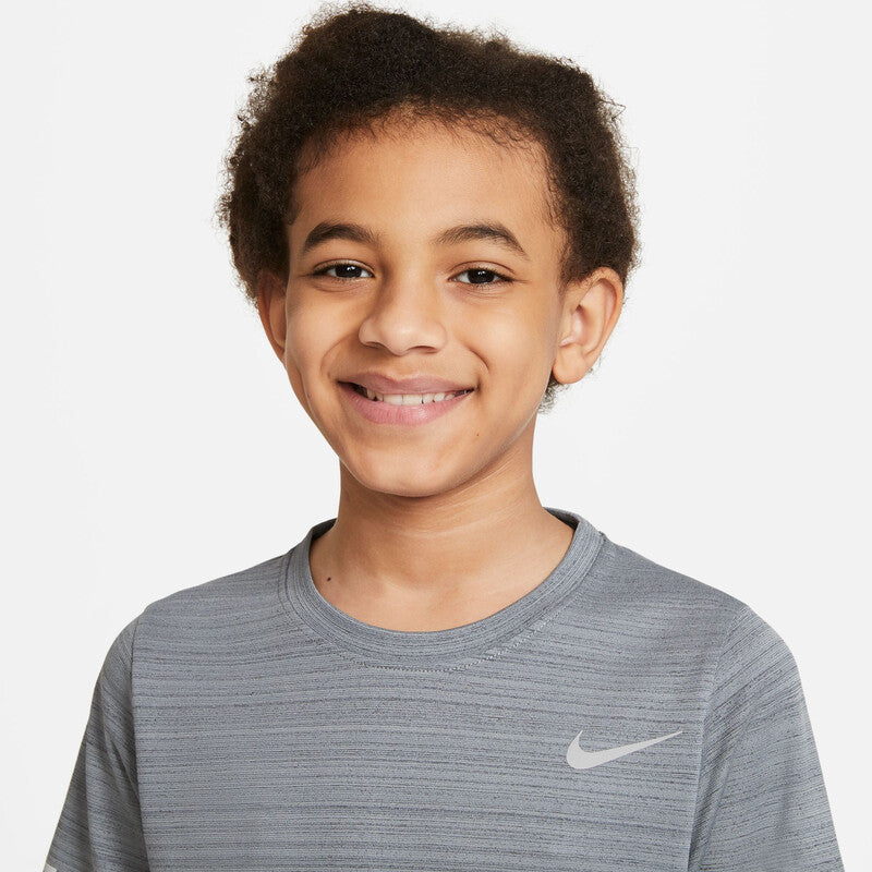 Nike Dri-Fit Miler Boys' Short Sleeve Top (Lt Crimson) Nike