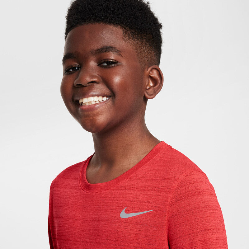 Nike Dri-Fit Miler Boys' Short Sleeve Top (Lt Crimson) Nike CNB11N-RED-XL
