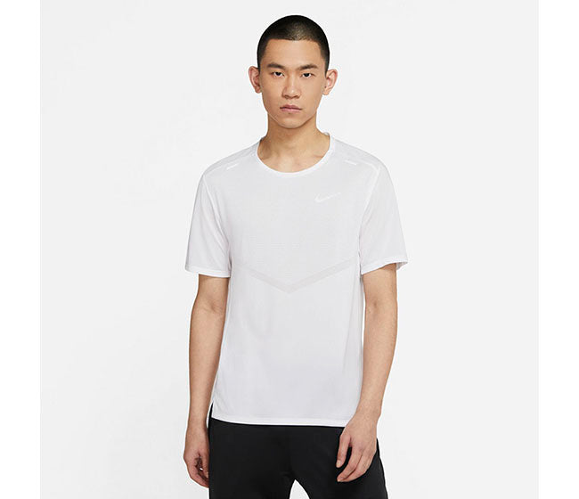 Nike Dri-Fit Rise 365 Short Sleeve Top (M) (White)