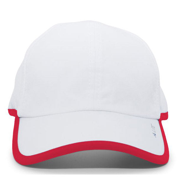 Pacific Lite Active Cap (U) (White/Red) Pacific Headwear