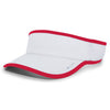 Pacific Lite Active Visor (U) (White/Red) Pacific Headwear CPAV4-WHT-OS