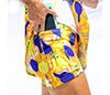 Pickleball Bella Graffiti 1 Drop Pleat Skort (W) (Yellow)