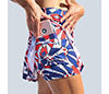 Pickleball Bella United We Dink Drop Pleat Skort (W) (Red/White/Blue)