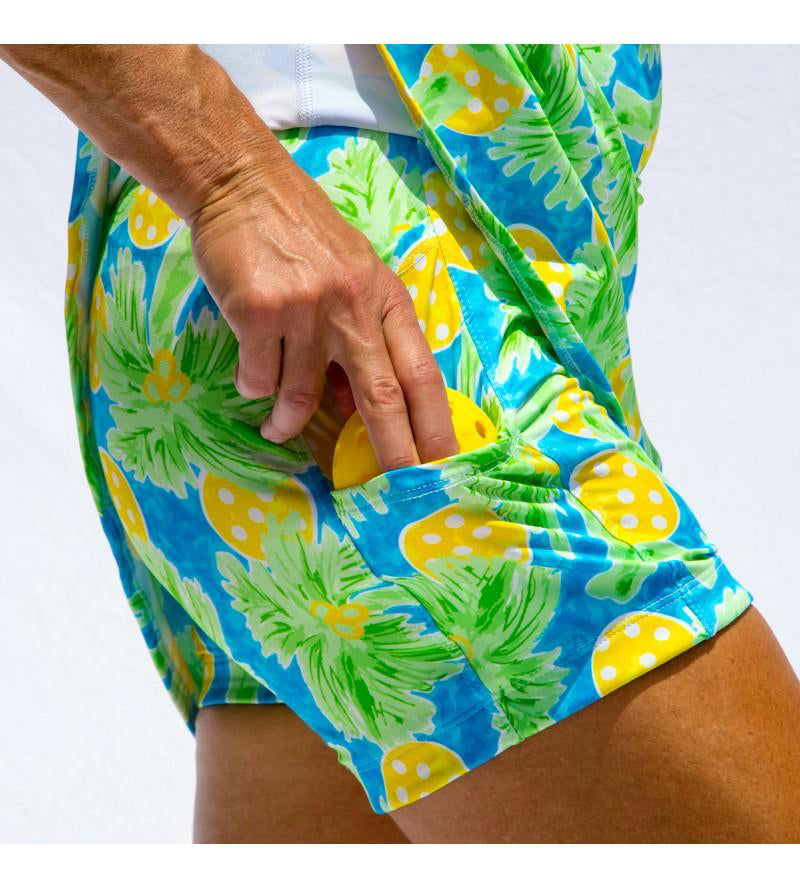 Pickleball Bella Palms 1 Drop Pleat Skort (W) (Green)