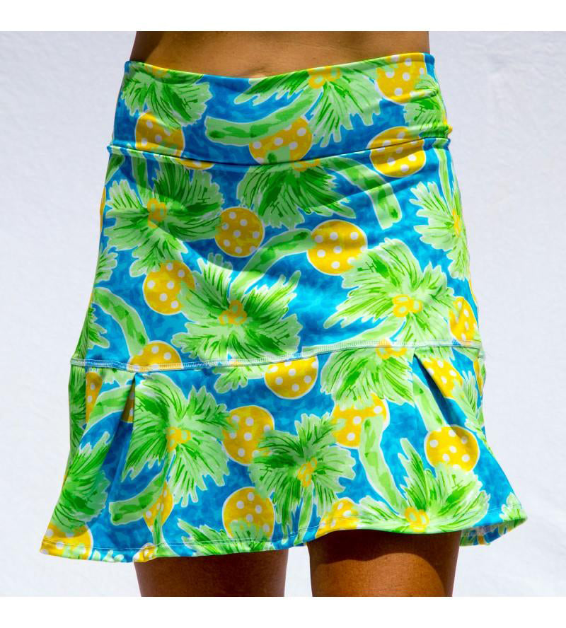 Pickleball Bella Palms 1 Drop Pleat Skort (W) (Green)