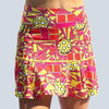 Pickleball Bella Angle Shot 1 Drop Pleat Skort (W) (Orange/Yellow)