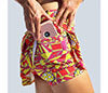 Pickleball Bella Angle Shot 1 Drop Pleat Skort (W) (Orange/Yellow)