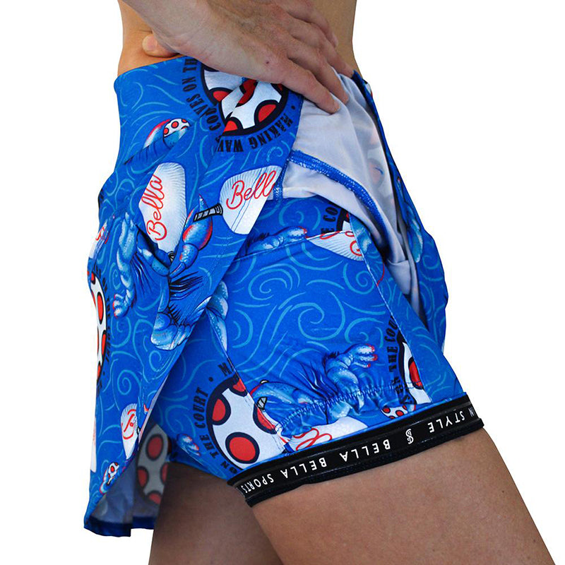 Pickleball Bella Lobster Monster Drop Pleat Skort (W)