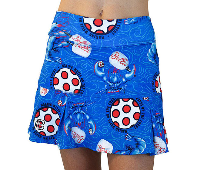 Pickleball Bella Lobster Monster Drop Pleat Skort (W)