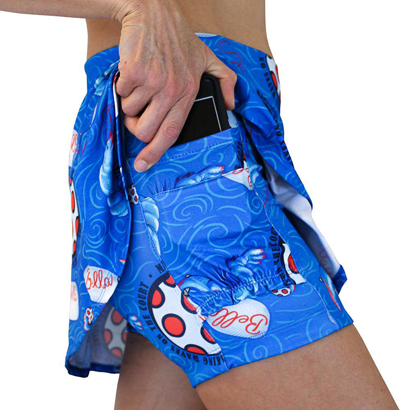 Pickleball Bella Lobster Monster Drop Pleat Skort (W)