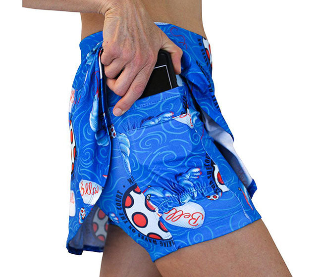 Pickleball Bella Lobster Monster Drop Pleat Skort (W)