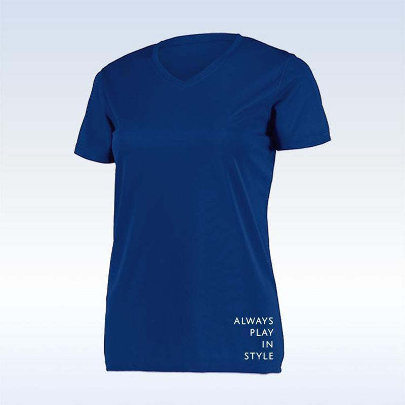 Pickleball Bella Short Sleeve V-Neck (W) (Navy)