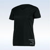 Pickleball Bella Short Sleeve V-Neck (W) (Black)