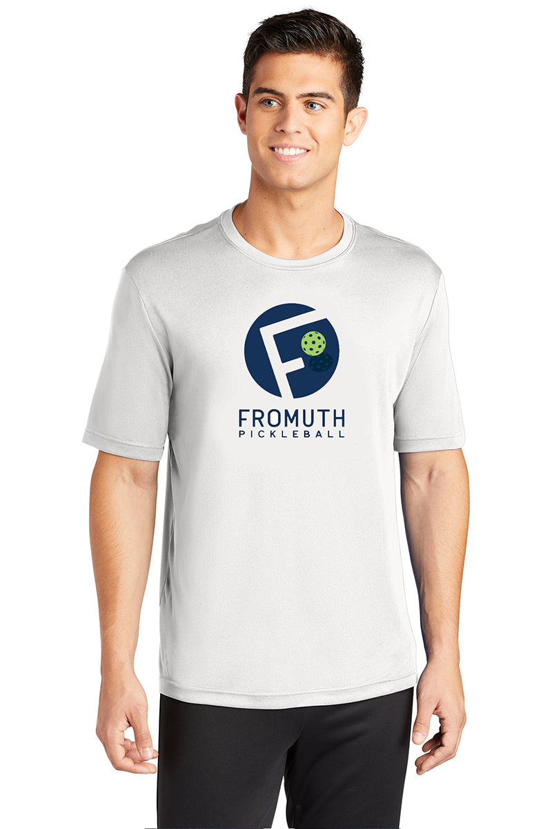 Fromuth Pickleball Circle Logo Competitor Tee (M) (White)