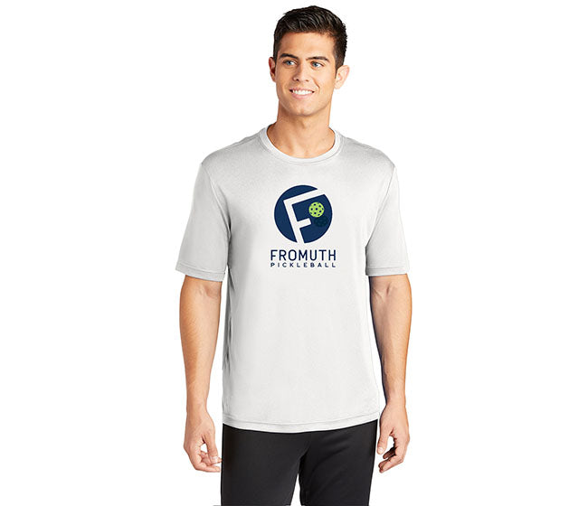 Fromuth Pickleball Circle Logo Competitor Tee (M) (White)