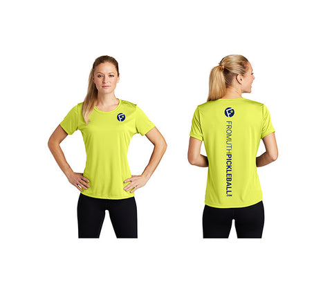 Fromuth Pickleball Vertical Logo Tee (W) (Yellow)