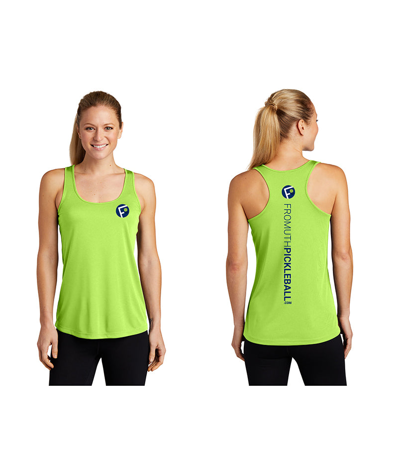 Fromuth Pickleball Vertical Logo Racerback (W) (Lime)