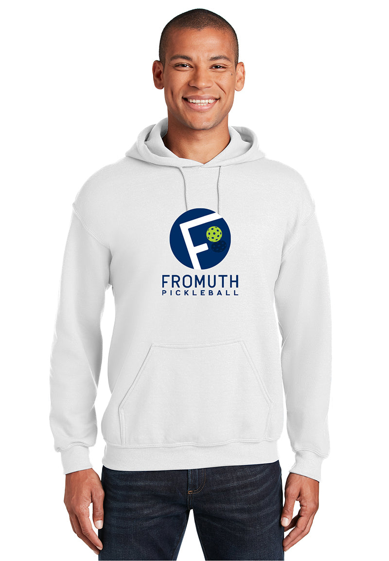 Fromuth Pickleball Circle Logo Hoodie (M) (White)