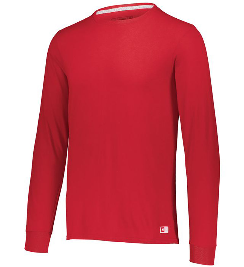 Russell Essential Long Sleeve Tee (M) (Red) Russell
