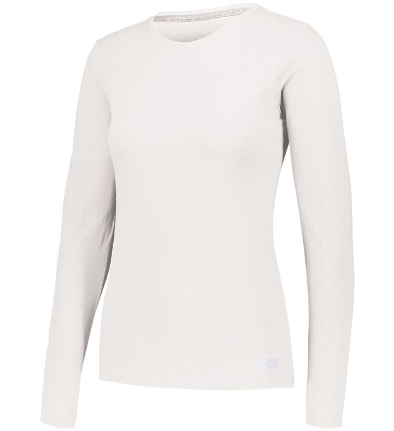Russell Ladies Essential Long Sleeve Tee (W) (White) Russell