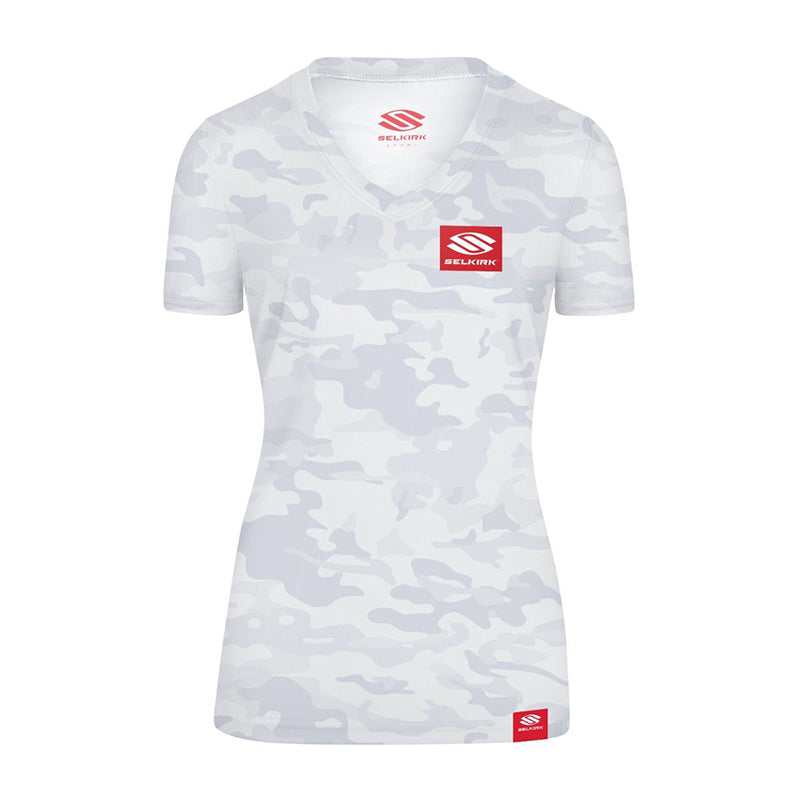 Selkirk Red Label Camo Short Sleeve V-Neck (W)(White)