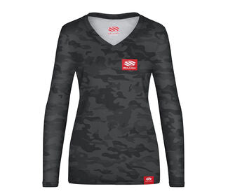 Selkirk Red Label Camo Long Sleeve V-Neck(W)(Black)